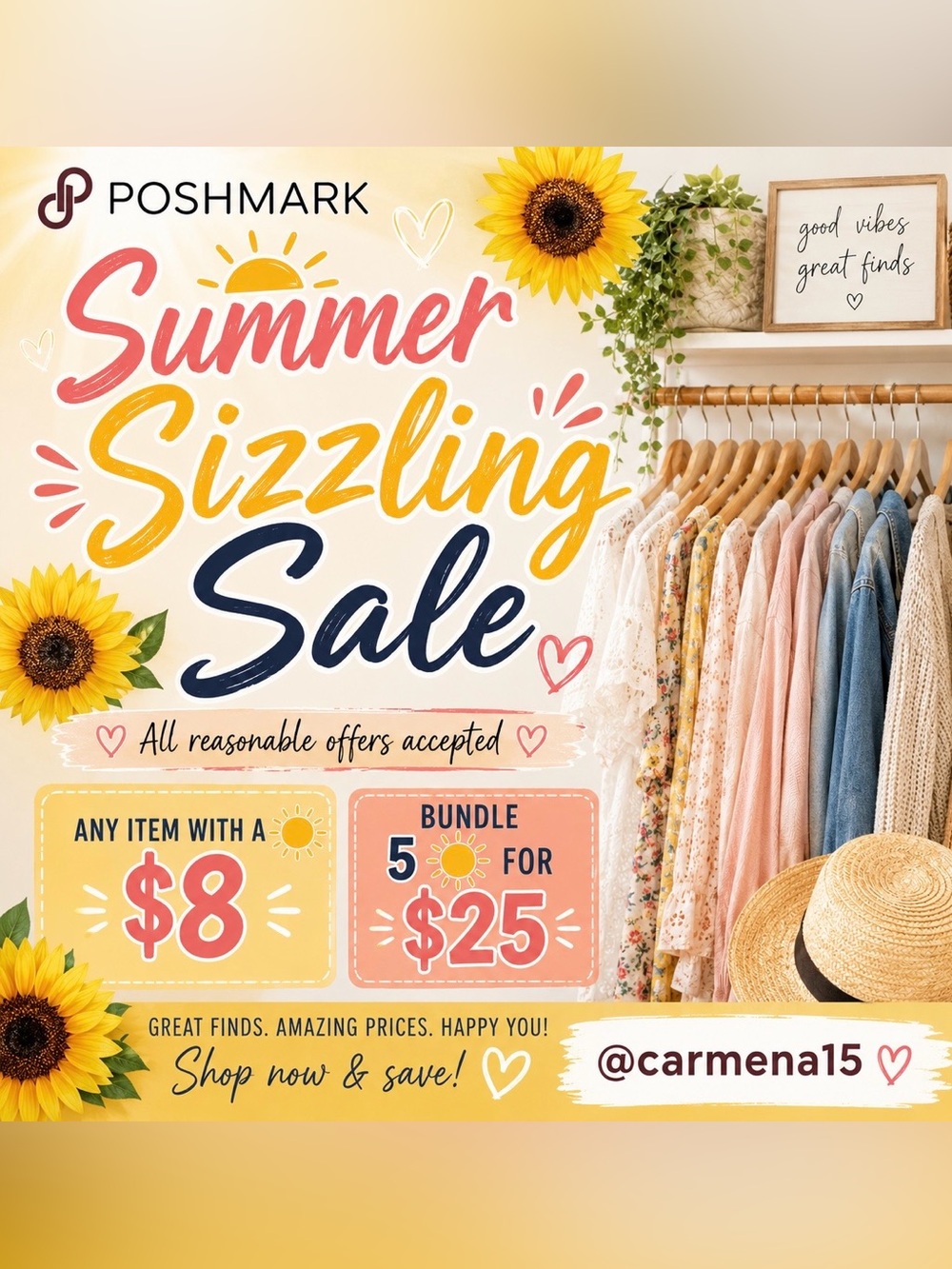 ☀️🌻Summer Sizzling Sale🌻☀️
Ends 7-31